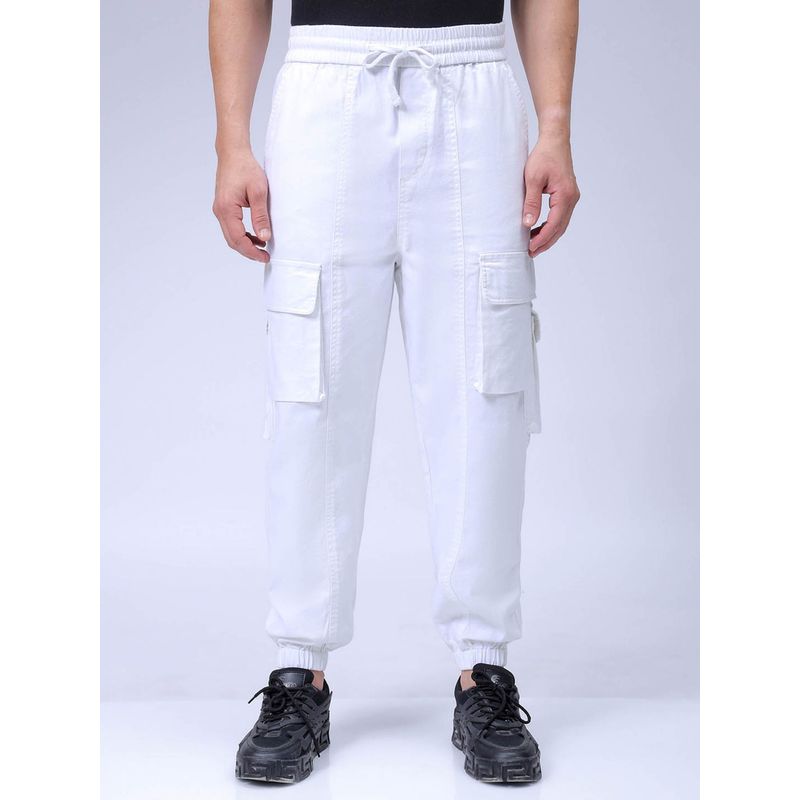 The Indian Garage Co Men Loose Fit Solid Mid-Rise Joggers (30)