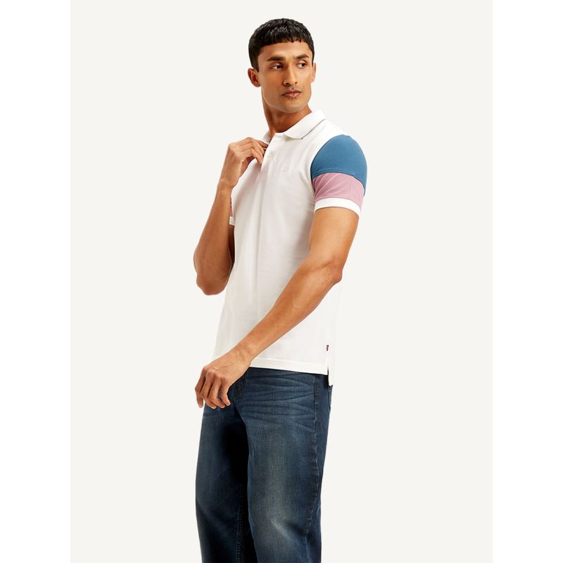 Levi's Men Colorblock Slim Fit Polo T-Shirt (M)