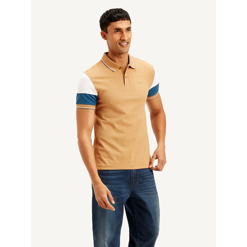 Levi's Men Colorblock Slim Fit Polo T-Shirt (S)
