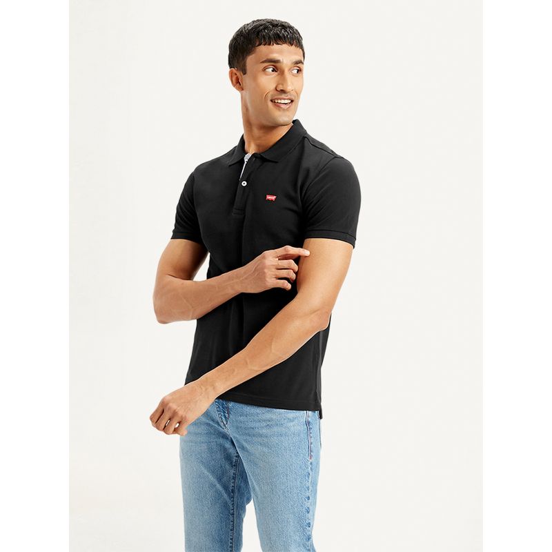 Levi's Men Solid Slim Fit Polo T-Shirt (L)
