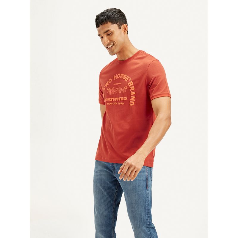 Levi's Men Graphic Print Crew Neck T-Shirt (XS)