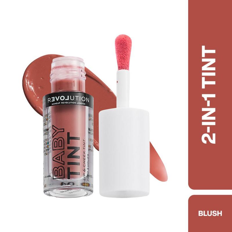 Makeup Revolution Relove Baby Lip & Cheek Tint - Long Lasting - Soft & Glowy Finish - Blush
