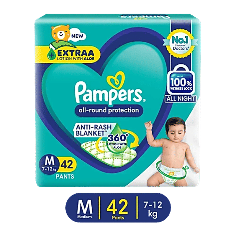 Pampers New Diapers Pants Medium - 50 Pack