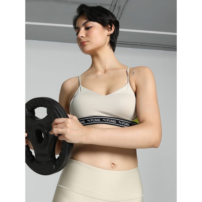 Puma MOVE STRONG Women Beige Sports Bra (L)