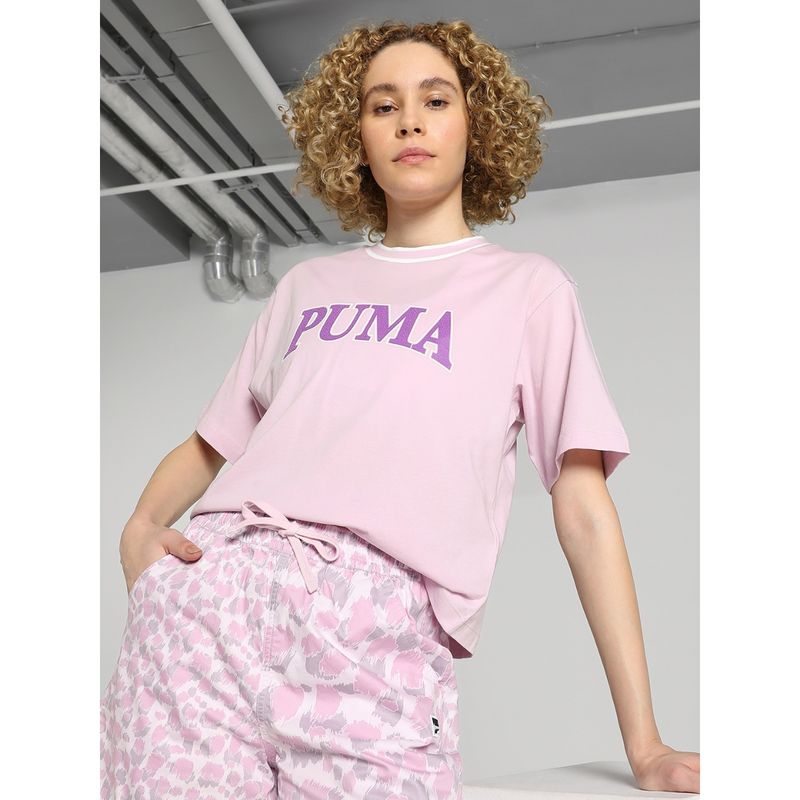 Puma SQUAD Graphic Women Purple T-Shirt (XL)