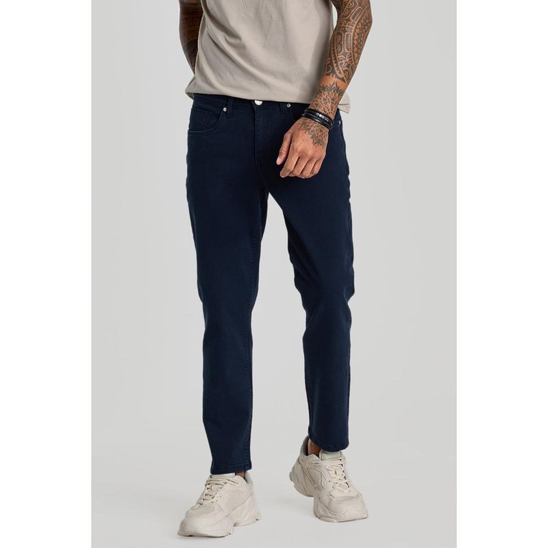 Snitch Navy Blue Slim Fit Jeans (36)