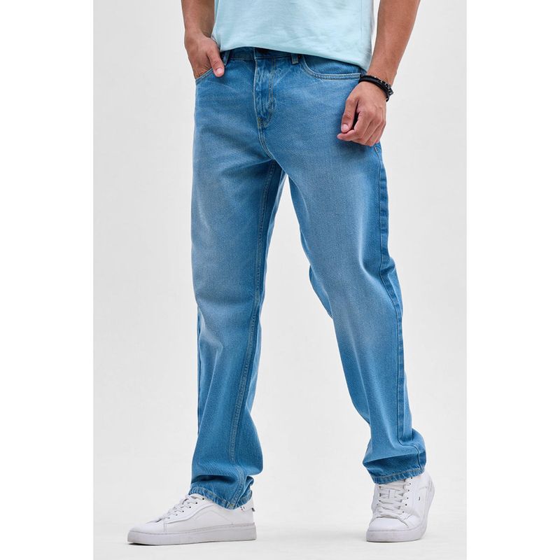 Snitch Denim Blue Relaxed Fit Jeans (34)