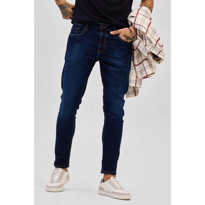 Snitch Dark Blue Skinny Fit Jeans (38)