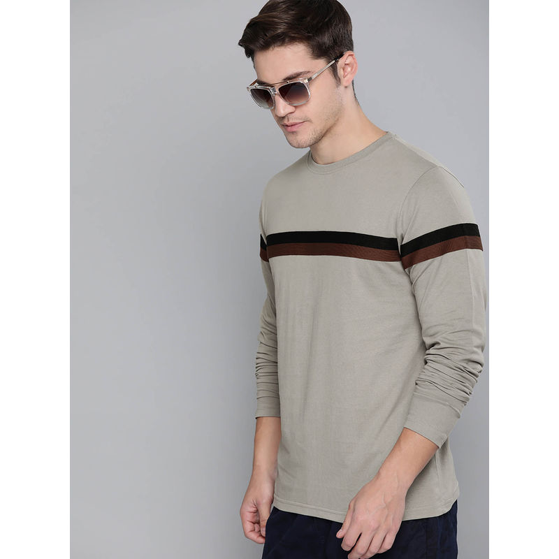 DILLINGER Men's Grey Solid T-shirt (S)