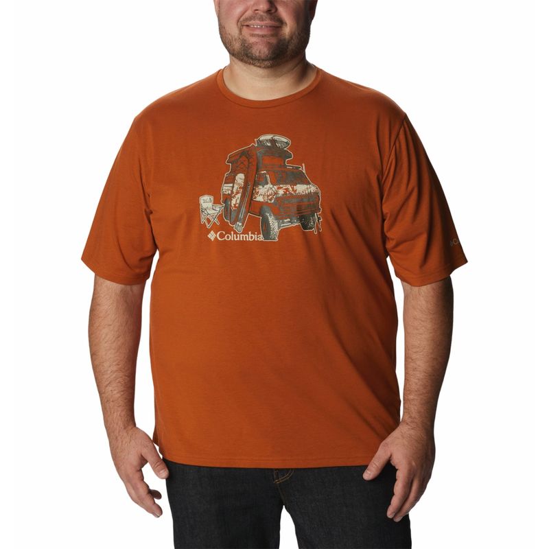 T-shirt Columbia Homme XL Rouge Omni-Shade - Parfait Pour La Marche Et Les Sorties !