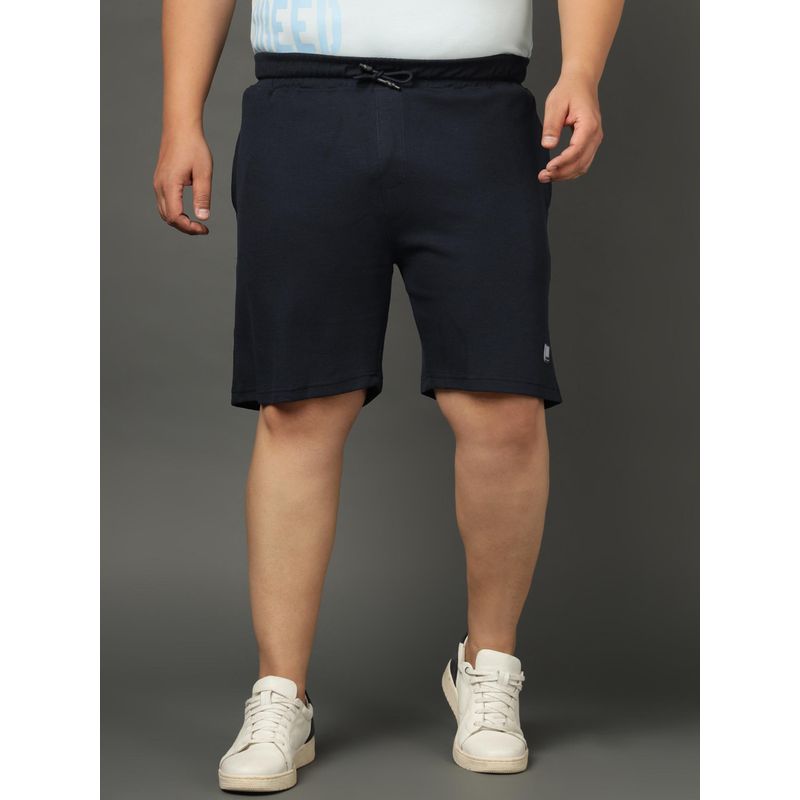 Club York Mens Navy Blue Plus Size Plus Size Shorts (5XL)