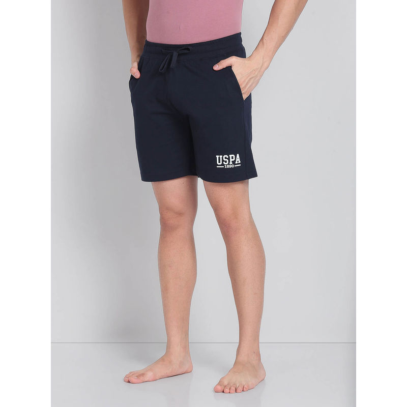 U.S. POLO ASSN. Solid Logo IYBF Knit Shorts Blue (L)