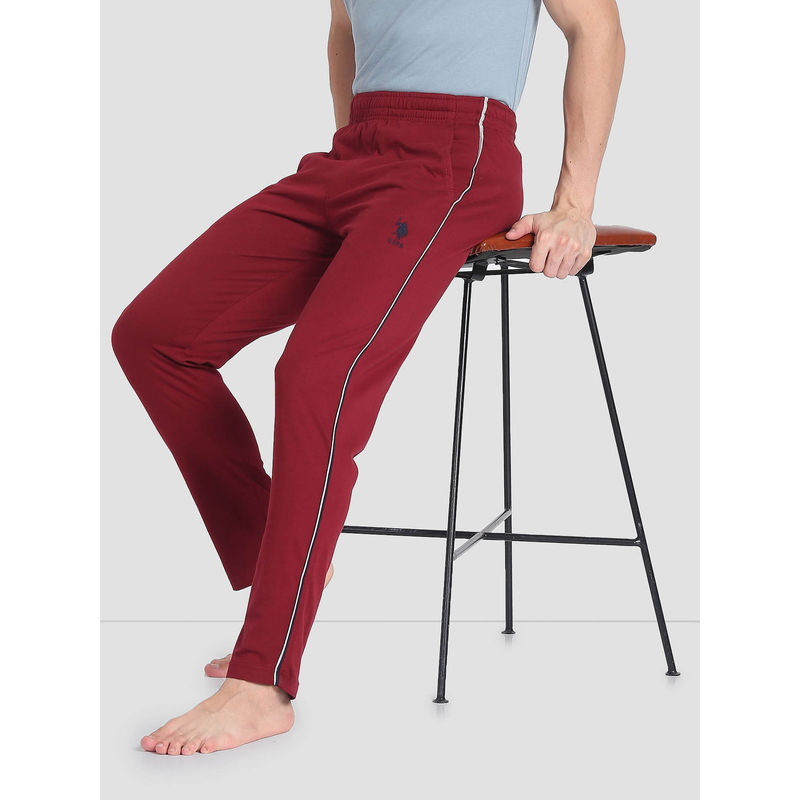 U.S. POLO ASSN. Solid LR001 Lounge Track Pants Red (L)