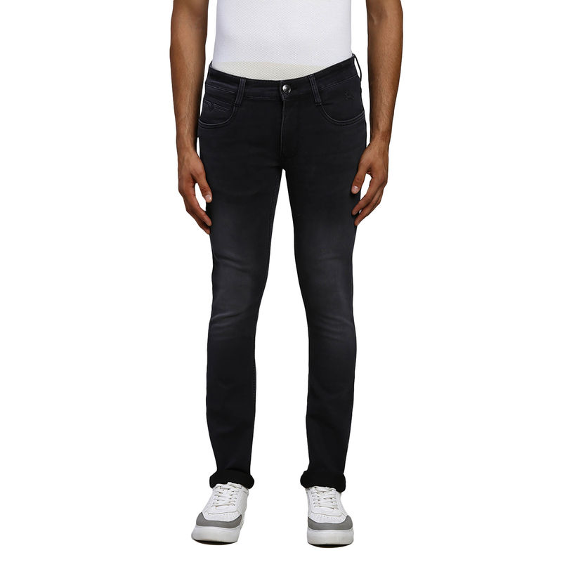 Parx Skinny Fit Solid Black Jeans (36)