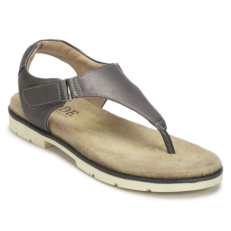 Mode By Red Tape Solid Grey Flat Sandals (UK 2) Buy Mode By Red Tape Solid Grey Flat Sandals