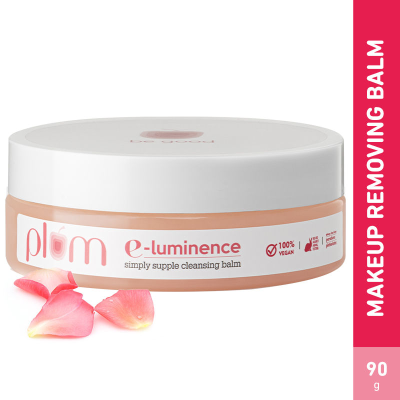 Plum E-Luminence Simply Supple Cleansing Balm- Non-Drying Face, Lip & Eye Waterproof Makeup Remover
