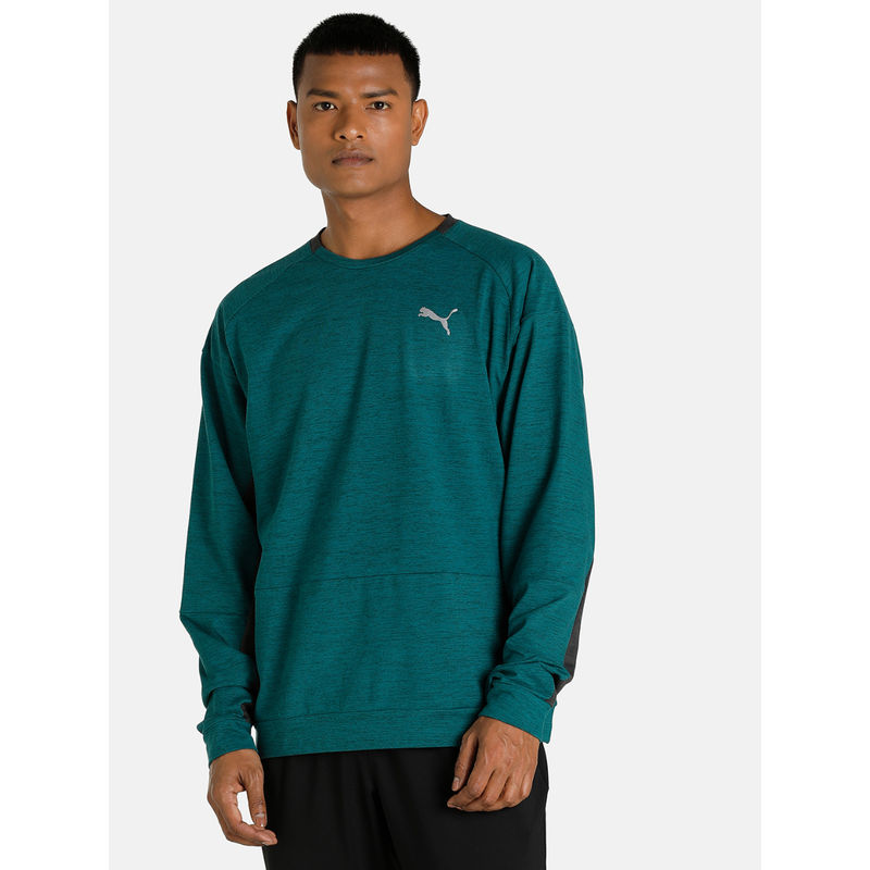 Buy Puma Train Cloudspun Crew Neck Men Green T shirt Online