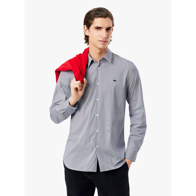 Lacoste Blue Stripes Slim Fit Shirt (40)