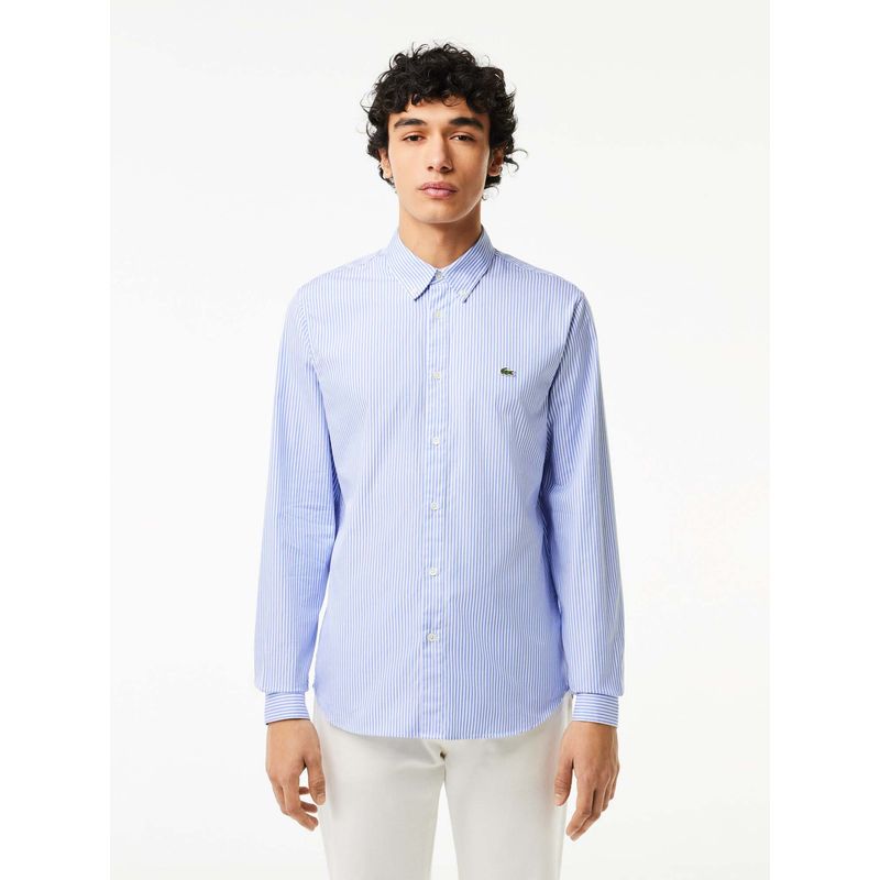 Lacoste Blue Stripes Regular Fit Shirt (44)