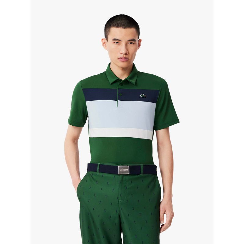 Lacoste Green Colorblock Regular Fit Polo T-Shirt (S)