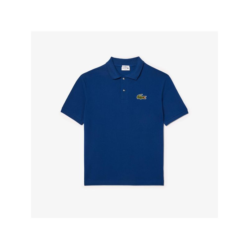 Lacoste Blue Solid Loose Fit Polo T-Shirt (XL)