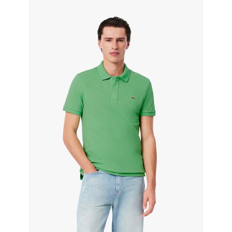 Lacoste Green Solid Slim Fit Polo T-Shirt (S)