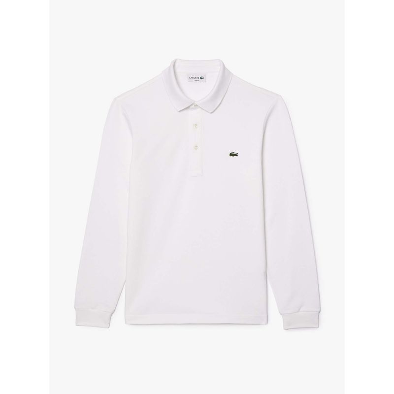 Lacoste White Solid Slim Fit Polo T-Shirt (M)