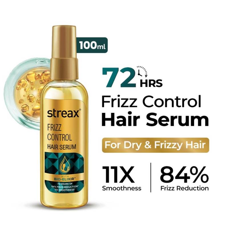 Streax Frizz Control Hair Serum For Dry & Frizzy Hair, With Bio Elixir