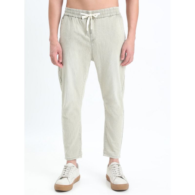 SHOWOFF Men Green Relaxed Fit Jeans (30)