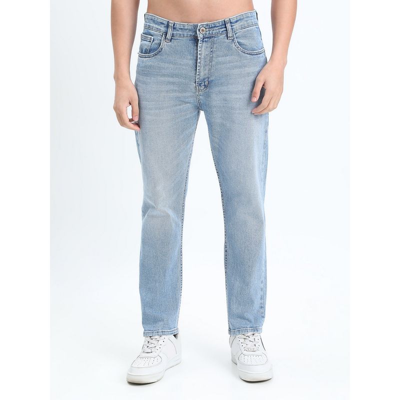 SHOWOFF Men Blue Straight Fit Jeans (34)