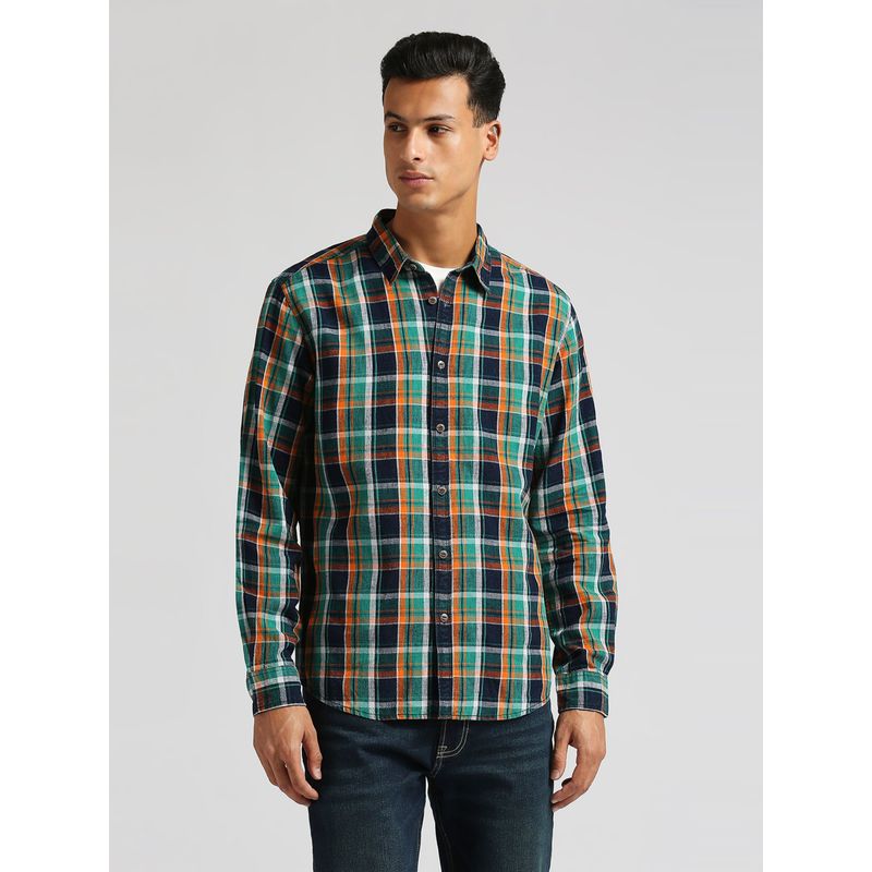 Pepe Jeans Multi-Color Kimura Lyocell Linen Checks Shirt (S)
