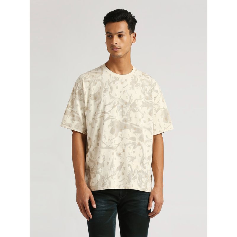 Pepe Jeans Ivory Wally Printed Oversized T-Shirt (2XL)