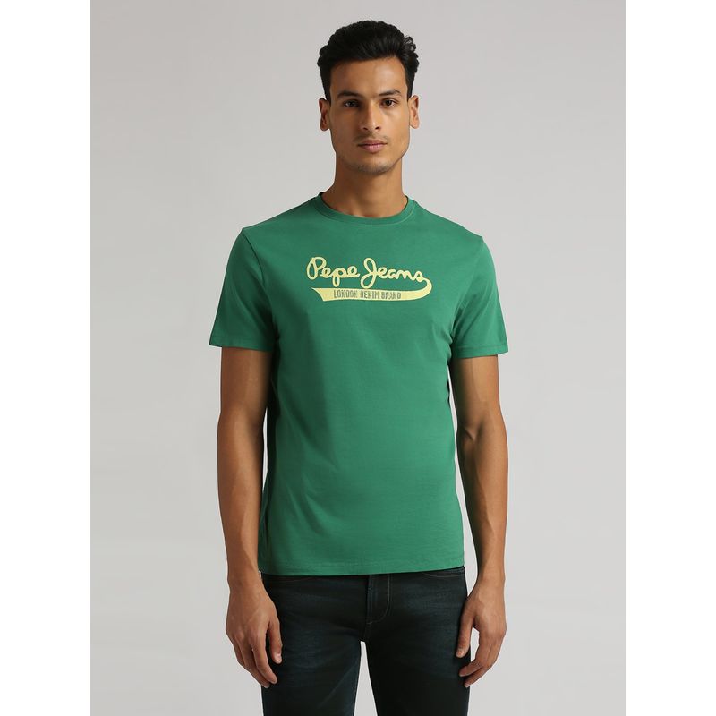 Pepe Jeans Green Flyer Brand Carrier T-Shirt (M)