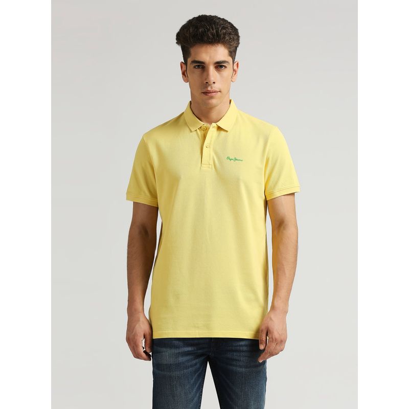 Pepe Jeans Yellow Smasher Solid Premium Polo T-Shirt (S)