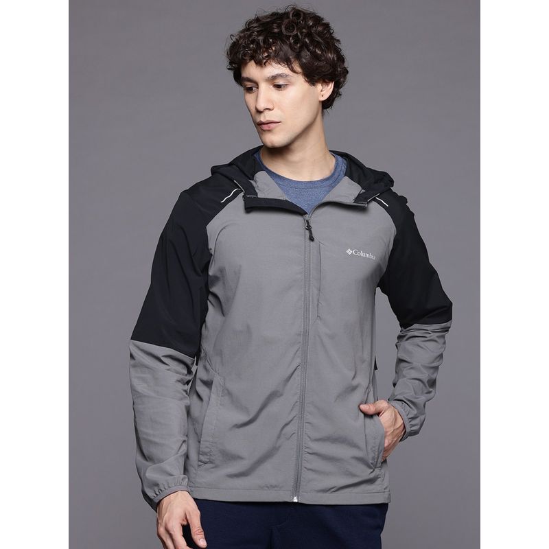 Columbia Men's Grey Omni Shield Tech Nylon Hoodie (2XL)