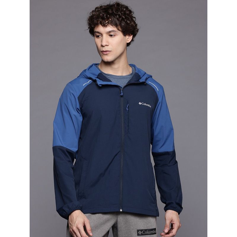 Columbia Men's Navy Blue Omni Shield Tech Nylon Hoodie (M)