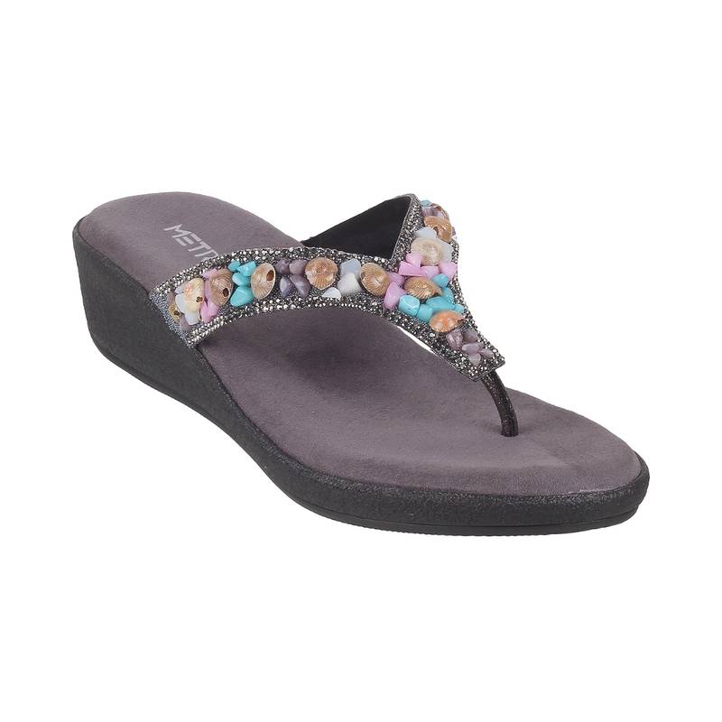 Metro Grey Casual Sandals (Euro 38)