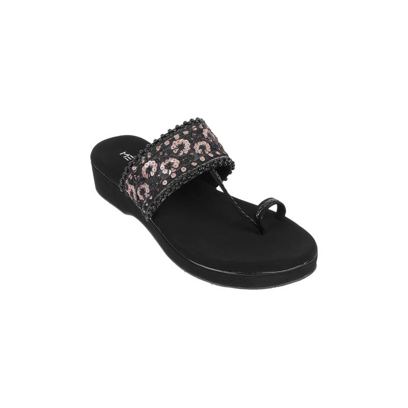 Metro Black Casual Sandals (Euro 36)