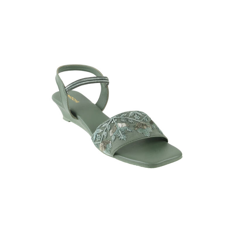 Mochi Green Casual Sandals (Euro 39)