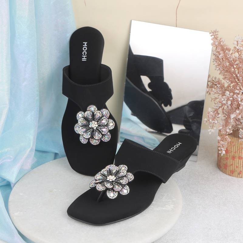 Mochi Black Party Sandals (Euro 39)