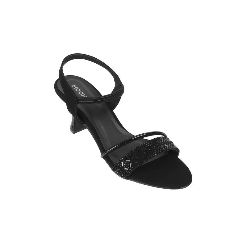 Mochi Black Party Sandal Heels (Euro 40)