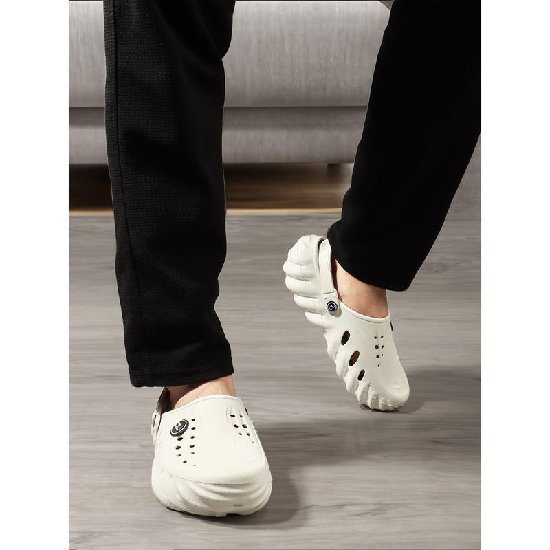 Carlton London White Men Casual Clogs (EURO 42)