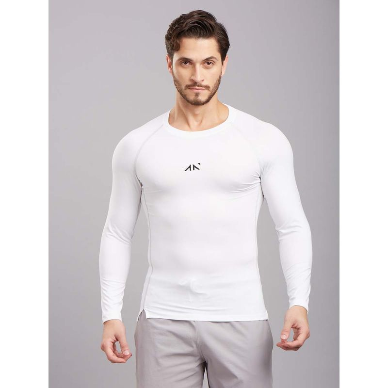 AESTHETIC NATION Nylon Compression White T-Shirt (2XL)