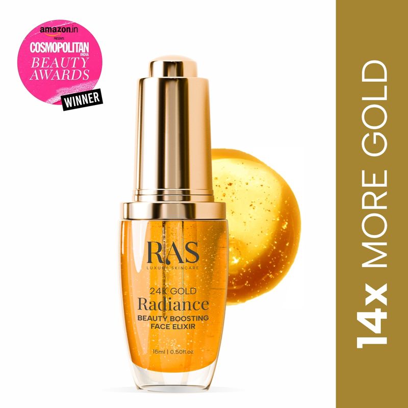RAS Luxury Oils 24K Gold Radiance Beauty Boosting Face Elixir