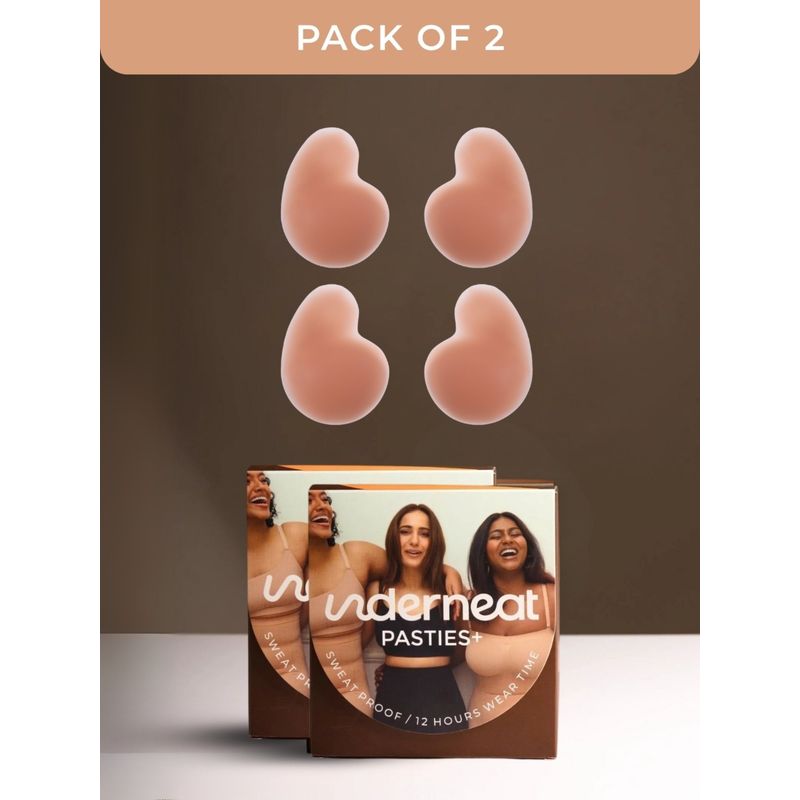 Underneat Reusable Silicone Breast Lift Cups Sweat Proof Invisible Bunny Ups (Pack of 2) (L)