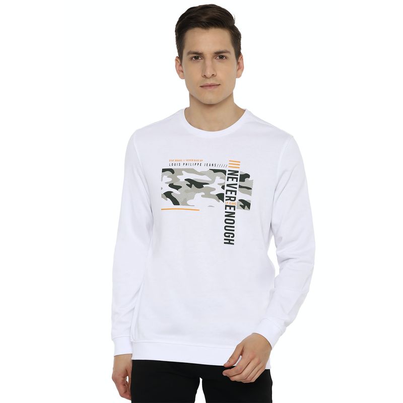 Louis Philippe White Sweatshirt (3XL)