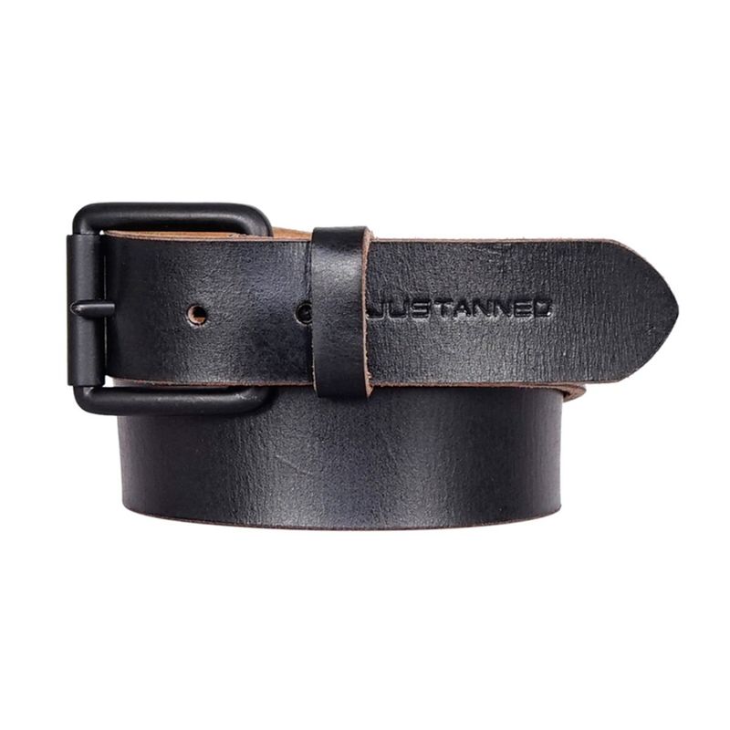 Justanned Men's Genuine Leather Light Grey Belt With Silvertone Buckle