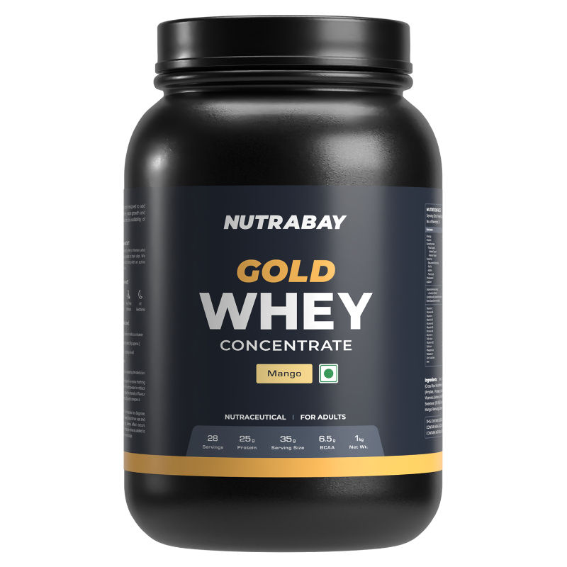 Nutrabay Gold Concentrate Whey Protein Powder - Mango