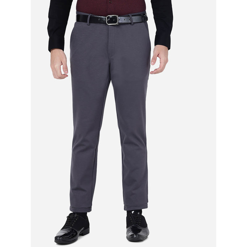 JB Studio Mens Cotton Blend Slim Fit Solid Formal Club Wear Trouser (36)