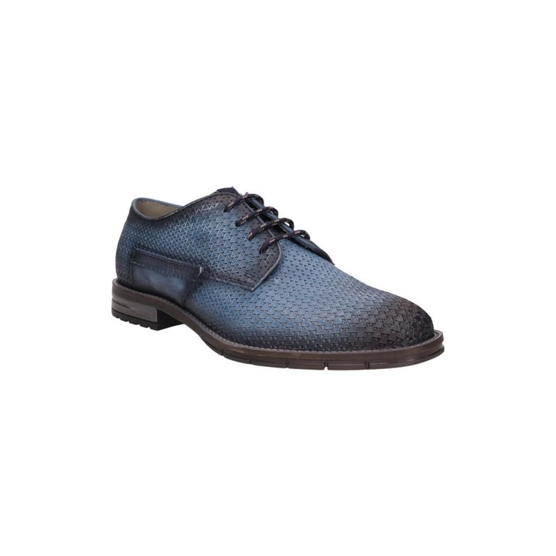 Bugatti Ben Comfort Blue Mens Leather Derby Shoes (EURO 40)